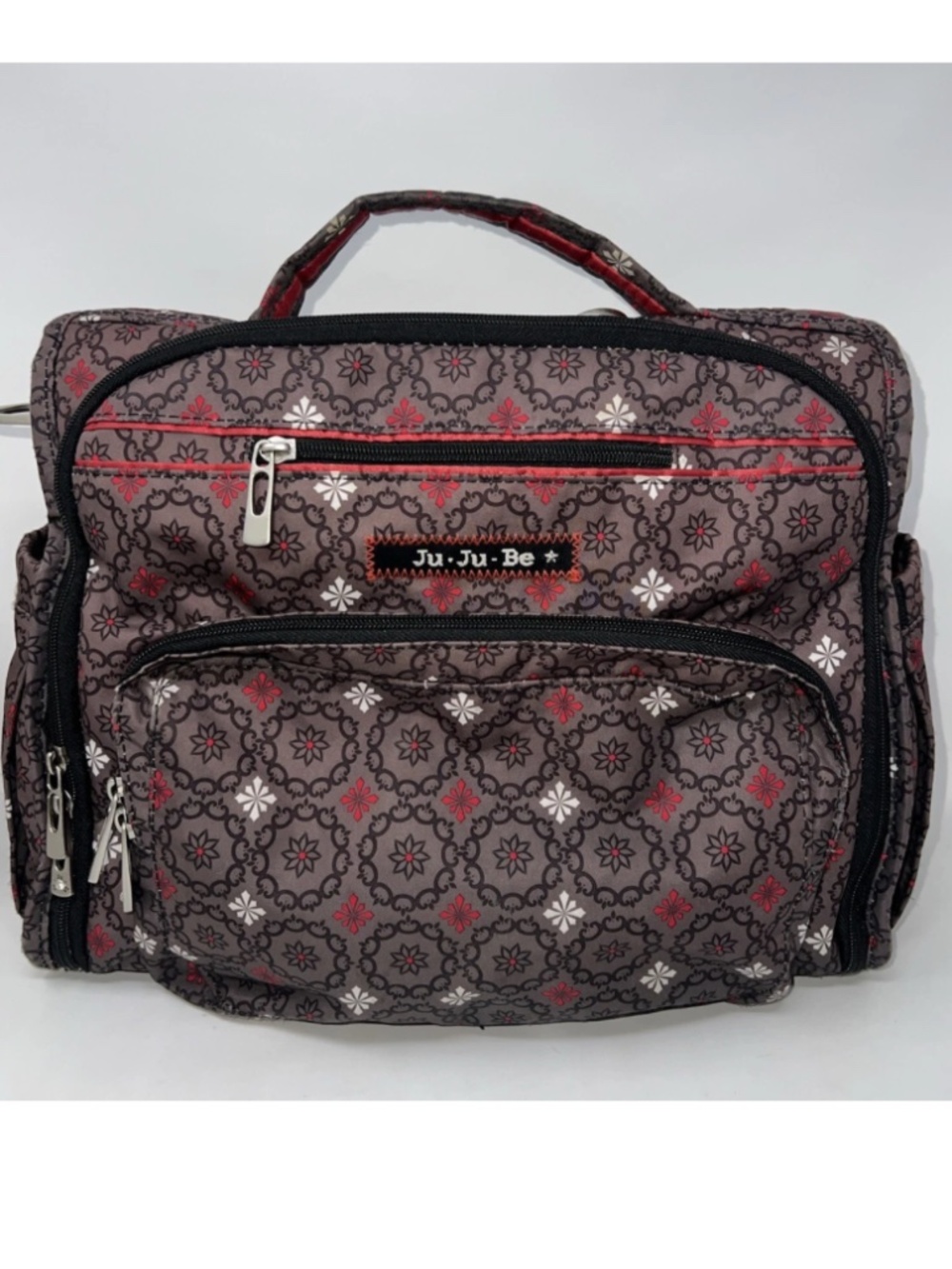 JuJuBe BFF Convertible Diaper Bag Backpack w/Changing Pad In Mystic Merlot Print